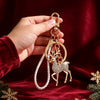 Zinc Alloy Christmas Reindeer Keychain Pendant Creative Festive Decorative Gift Accessory