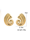 Zinc Alloy Conch Geometric Gold Plated Electroplated Women's Vacation Style Minimalist Earrings