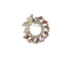 Zinc Alloy Crystal Leaf Wreath Brooch Electroplating Light Luxury Creative Suit Accessories
