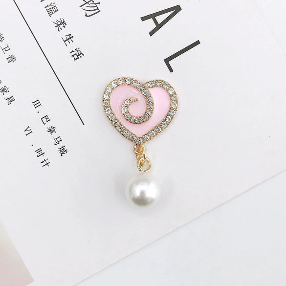 Zinc Alloy Dripping Oil Love Pendant Jewelry Accessories