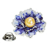 Zinc Alloy Flower Brooch With Painted Oil Cherry Blossoms Electroplated Women's Clothing Accessories