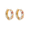 Zinc Alloy Flower Dripping Oil Women's Earrings