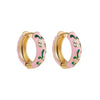 Zinc Alloy Flower Dripping Oil Women's Earrings