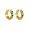 Zinc Alloy Flower Dripping Oil Women's Earrings