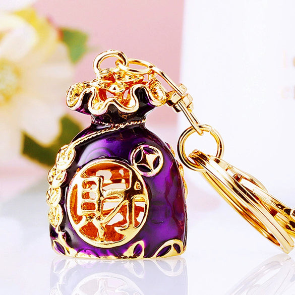 Zinc Alloy Fortune Bucket Cornucopia Women's Cute Creative Metal Key Chain