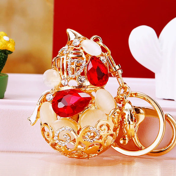 Zinc Alloy Fortune Bucket Cornucopia Women's Cute Creative Metal Key Chain