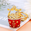 Zinc Alloy Fortune Bucket Cornucopia Women's Cute Creative Metal Key Chain