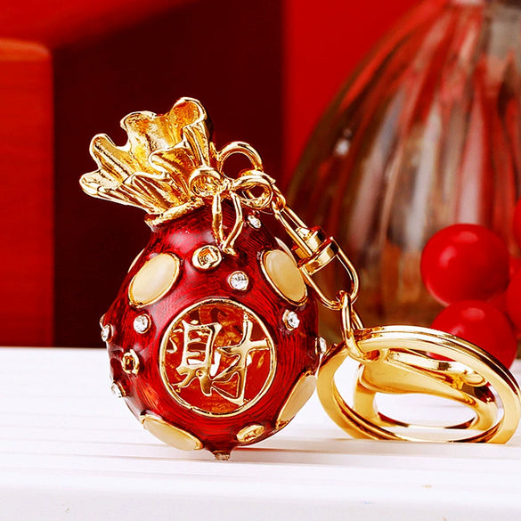 Zinc Alloy Fortune Bucket Cornucopia Women's Cute Creative Metal Key Chain