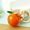 Zinc Alloy Fruit Lemon Car Keychain Diamondencrusted Cartoon Key Chain For Women