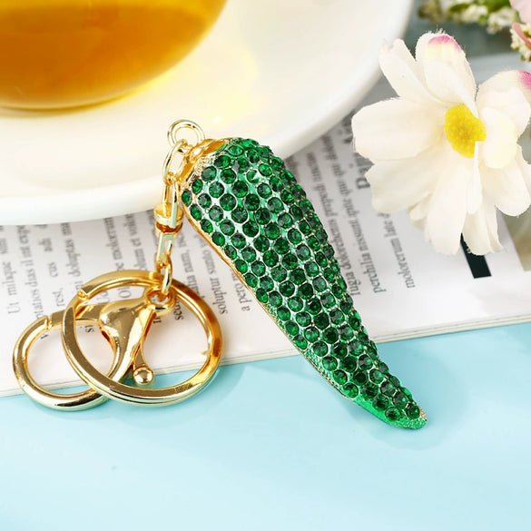Zinc Alloy Fruit Lemon Car Keychain Diamondencrusted Cartoon Key Chain For Women