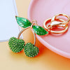 Zinc Alloy Fruit Lemon Car Keychain Diamondencrusted Cartoon Key Chain For Women