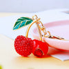 Zinc Alloy Fruit Lemon Car Keychain Diamondencrusted Cartoon Key Chain For Women