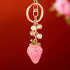 Zinc Alloy Fruit Lemon Car Keychain Diamondencrusted Cartoon Key Chain For Women