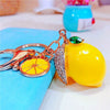 Zinc Alloy Fruit Lemon Car Keychain Diamondencrusted Cartoon Key Chain For Women