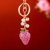 Zinc Alloy Fruit Lemon Car Keychain Diamondencrusted Cartoon Key Chain For Women