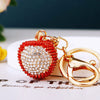 Zinc Alloy Fruit Lemon Car Keychain Diamondencrusted Cartoon Key Chain For Women