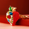 Zinc Alloy Fruit Lemon Car Keychain Diamondencrusted Cartoon Key Chain For Women