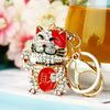 Zinc Alloy God Of Wealth Keychain For Women As Creative Gift
