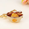 Zinc Alloy God Of Wealth Keychain For Women As Creative Gift