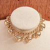 Zinc Alloy Heart Pendant Chain Bracelet For Women And Men Romantic Light Luxury Jewelry Gift With Fine Craftsmanship