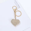 Zinc Alloy Love Heart Keychain With Diamonddecorated Pendant Light Luxury Bag Charm And Decorative Key Ring For Women And Girls