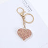 Zinc Alloy Love Heart Keychain With Diamonddecorated Pendant Light Luxury Bag Charm And Decorative Key Ring For Women And Girls
