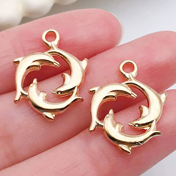 Zinc Alloy Marine Animal Starfish Seahorse Pendant Jewelry Material For Diy Bracelet Necklace With Electroplating