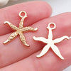 Zinc Alloy Marine Animal Starfish Seahorse Pendant Jewelry Material For Diy Bracelet Necklace With Electroplating