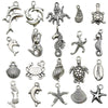 Zinc Alloy Marine Animal Starfish Seahorse Pendant Jewelry Material For Diy Bracelet Necklace With Electroplating