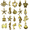 Zinc Alloy Marine Animal Starfish Seahorse Pendant Jewelry Material For Diy Bracelet Necklace With Electroplating