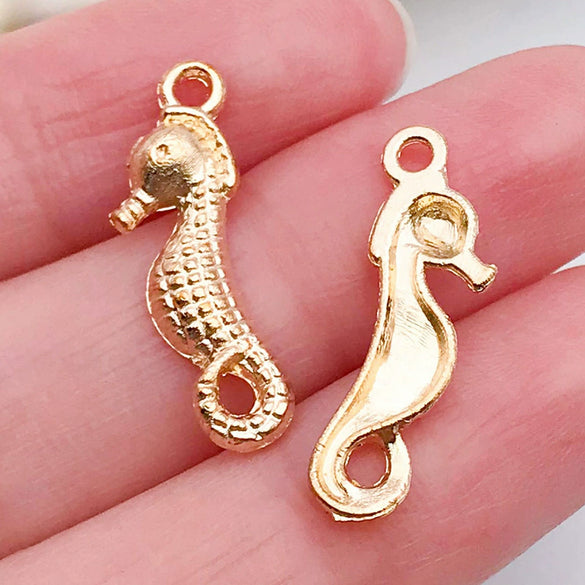 Zinc Alloy Marine Animal Starfish Seahorse Pendant Jewelry Material For Diy Bracelet Necklace With Electroplating