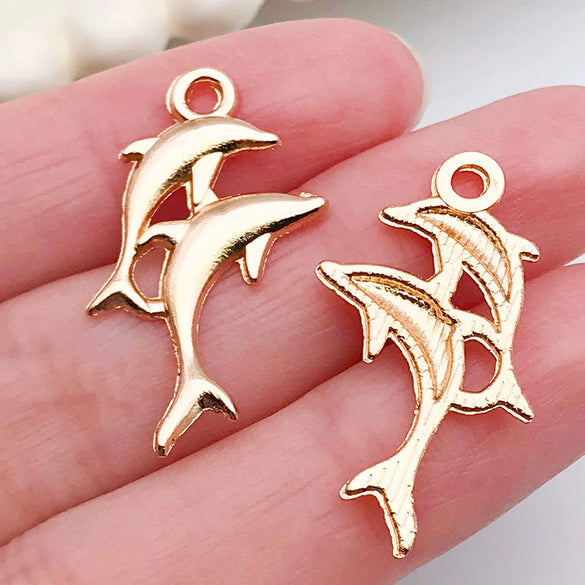 Zinc Alloy Marine Animal Starfish Seahorse Pendant Jewelry Material For Diy Bracelet Necklace With Electroplating