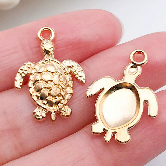 Zinc Alloy Marine Animal Starfish Seahorse Pendant Jewelry Material For Diy Bracelet Necklace With Electroplating