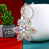 Zinc Alloy Metal Christmas Snowflake Car Keychain With Diamond Embedded For Women's Bag Pendant