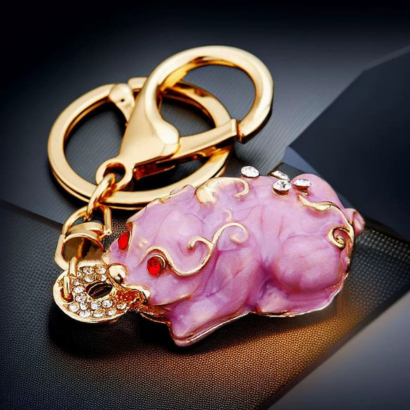Zinc Alloy Metal Keychain Diamond Collection Bucket Cornucopia Shape For Women As Travel Souvenir Gifts