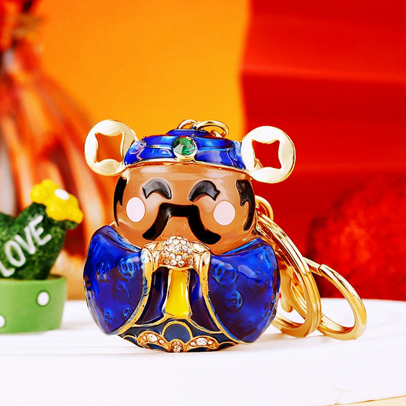 Zinc Alloy Metal Keychain Diamond Collection Bucket Cornucopia Shape For Women As Travel Souvenir Gifts