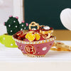 Zinc Alloy Metal Keychain Diamond Collection Bucket Cornucopia Shape For Women As Travel Souvenir Gifts