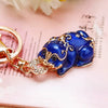 Zinc Alloy Metal Keychain Diamond Collection Bucket Cornucopia Shape For Women As Travel Souvenir Gifts