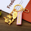 Zinc Alloy Rhinestone Zodiac Dragon Keychain For Women's Bag Pendant