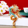 Zinc Alloy Rhinestone Zodiac Dragon Keychain For Women's Bag Pendant