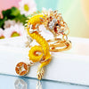 Zinc Alloy Rhinestone Zodiac Dragon Keychain For Women's Bag Pendant