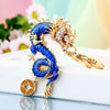 Zinc Alloy Rhinestone Zodiac Dragon Keychain For Women's Bag Pendant