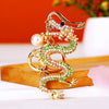 Zinc Alloy Rhinestone Zodiac Dragon Keychain For Women's Bag Pendant