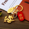 Zinc Alloy Rhinestone Zodiac Dragon Keychain For Women's Bag Pendant