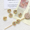 Zinc Alloy Smiley Irregular Round Beaded Diy Handmade Bracelet Necklace Mobile Phone Chain Accessories With Lines Pattern And Electroplating Treatment