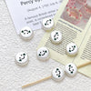 Zinc Alloy Smiley Irregular Round Beaded Diy Handmade Bracelet Necklace Mobile Phone Chain Accessories With Lines Pattern And Electroplating Treatment