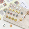 Zinc Alloy Smiley Irregular Round Beaded Diy Handmade Bracelet Necklace Mobile Phone Chain Accessories With Lines Pattern And Electroplating Treatment