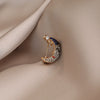 Zinc Alloy Smiley Moon Brooch Electroplated Highend Women's Fashion Minimalist Clothing Accessories Creative Gift