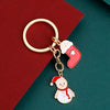 Zinc Alloy Snowman Keychain Pendant Cartoon Christmas Bag Charm And Mobile Phone Accessory With Modern Minimalist Key Ring