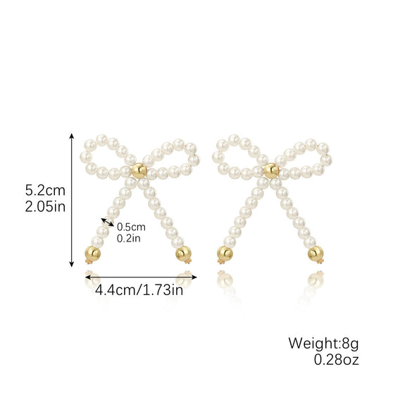 Zinc Alloy Stainless Steel Bow Geometric Electroplating Women's Earrings